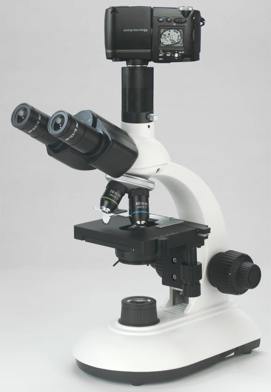 LED Display Trinocular Biological Microscope Digital for Sale