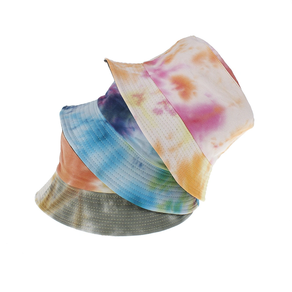 Fashion Blue Designed Running Summer Reversible Tie Dye Fisherman Hat