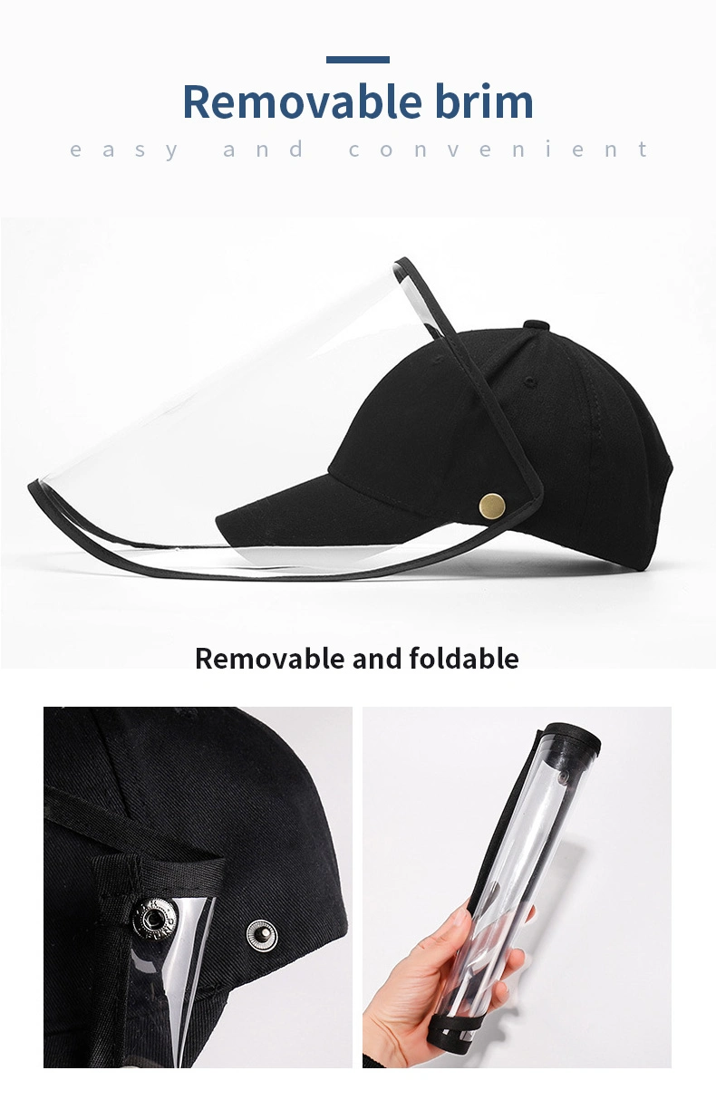 New Arrival Adjustable Unisex Full Face Protective Hat Fisherman Hat with Shield Removable