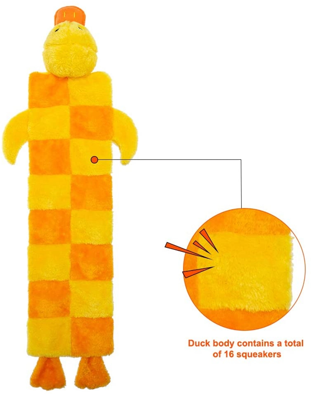 New Design Plush Duck Chew Pet Toys Clean Tooth Cartoon No Stuffed Doll Puppy Dogs Squeaky Toy