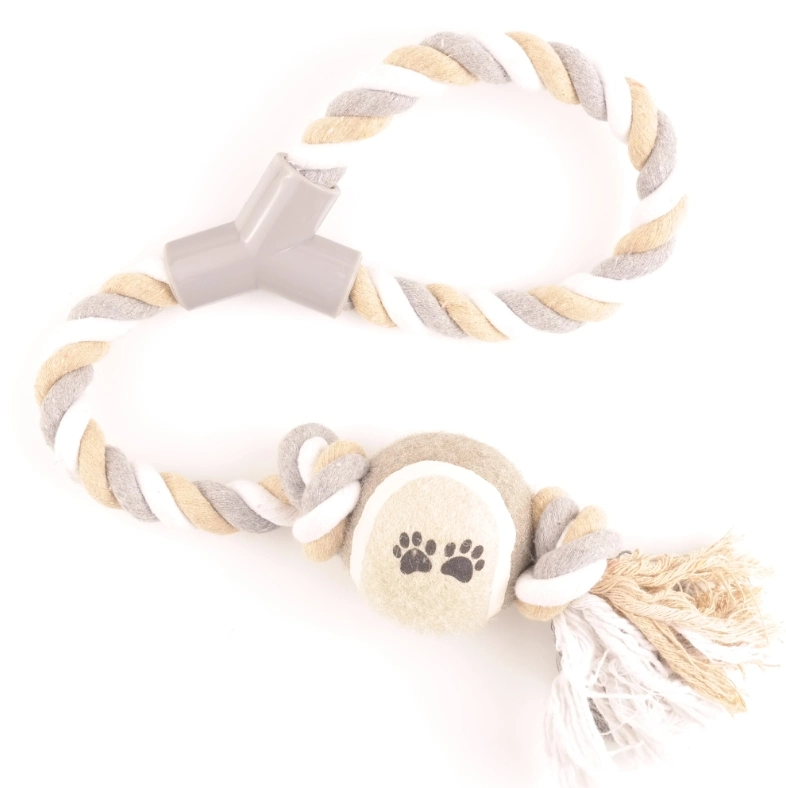 Dog Tennis Ball Chewing Rope Toy