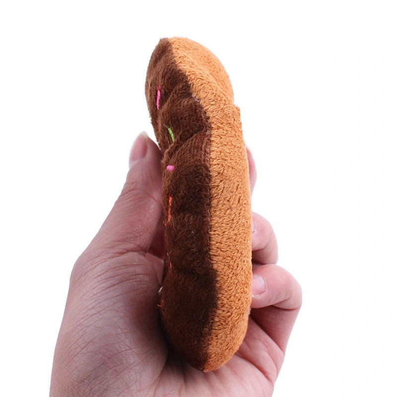 Cute & Funny Pet Products Cute Donuts Puppy Cat Squeaker Squeaky Plush Sound Toys Pet Chew Throw Toys Diameter 11cm