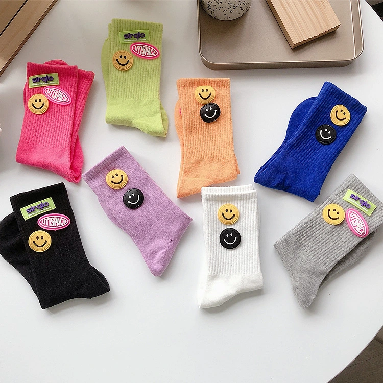 Women's Tiktok, Spring and Summer, New Color, Smiley Face Socks, Shaking Voice, The Same Foot, Ab Socks, Socks, Socks, Socks, Casual Socks.