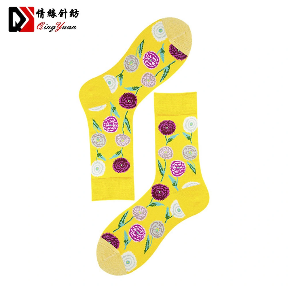 New Design Cheap Sweat-Absorbent Funny Dress Colorful Unisex Men Women Jacquard Custom Made Socks