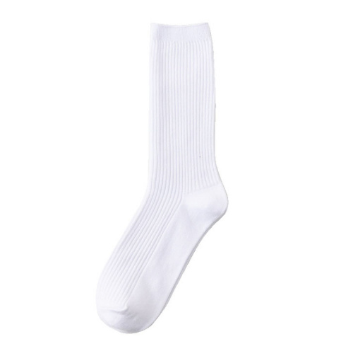 Custom Elite Thin Cotton Crew Plain Solid White Gray Black Cotton Ribbed Mens Business Socks