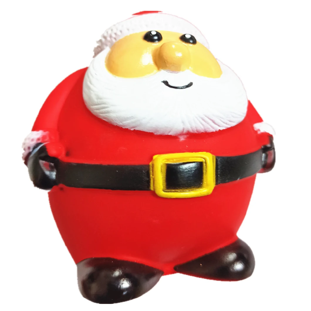 Funny Pets Toy Dog Puppy Squeaker Squeaky PVC Chew Toy Christmas Dog Toy Father Christmas Toy