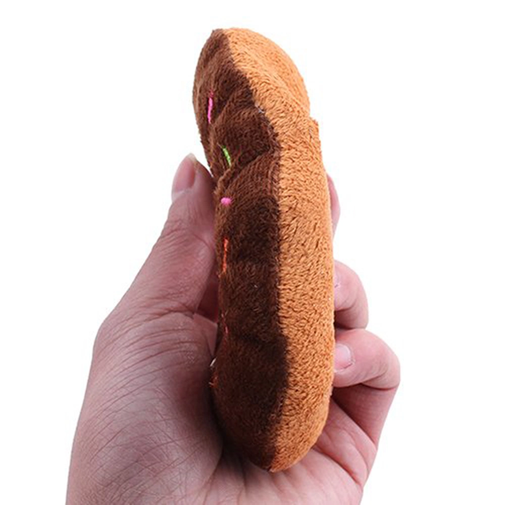 Pet Puppy Cat Donuts Squeaky Plush Dog Toy Chew Squeaker Sound Dog Play Bite Toys