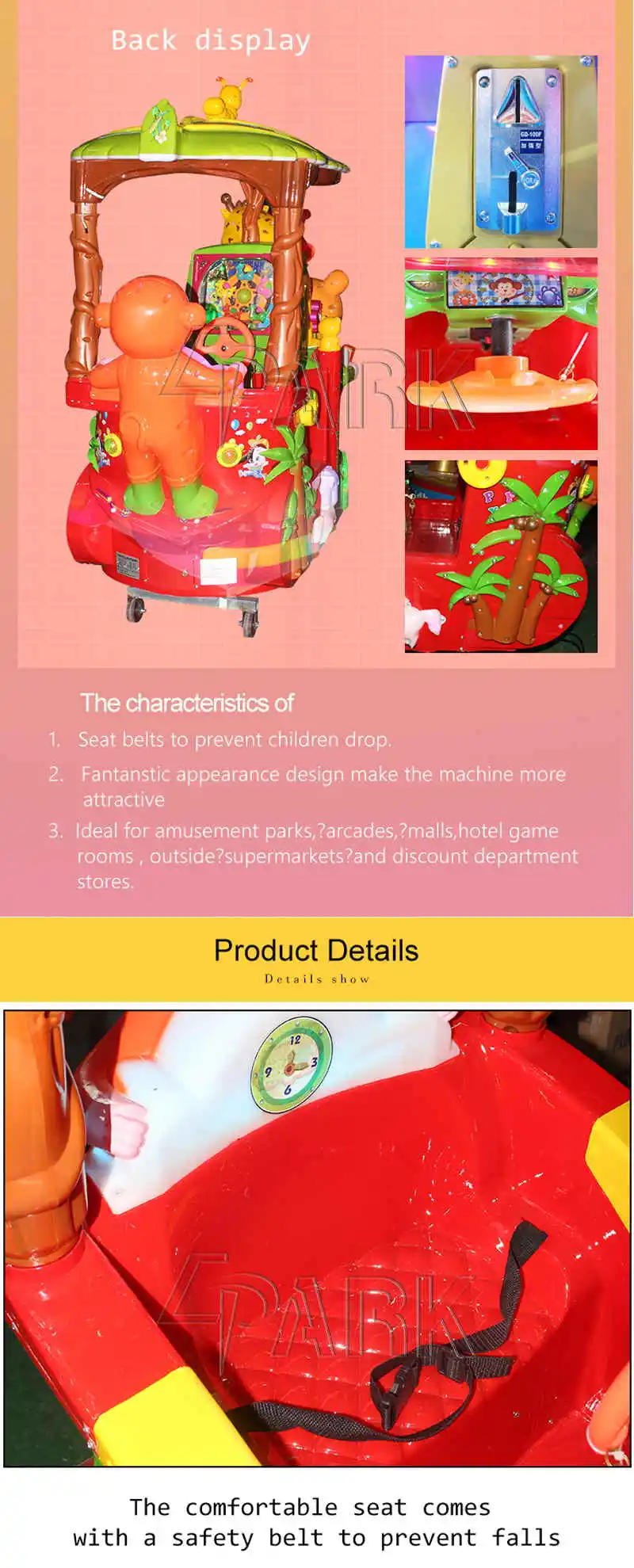 Guangzhou Animal Park Coin Pull Kid Game Machine Arcade Game Machines for Sale