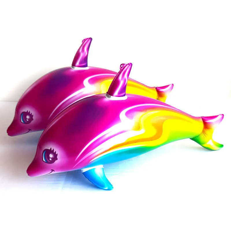 Children's Inflatable Toy Dolphin Fish PVC Inflatable Color Dolphin Fish Colorful Fish Toy