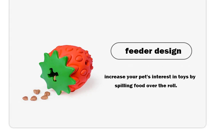 New Arrival Pet Toys Fruit Strawberry and Pitaya Chew Feeder Dog Toys/Pet Toy
