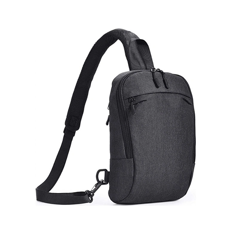 Fashion Black Outdoor Travel Custom Cross Body Chest Bag Men Crossbody Messenger Bag Shoulder Sling Bag