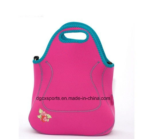 Fashion Large Volume Neoprene Lunch Bag with Handle