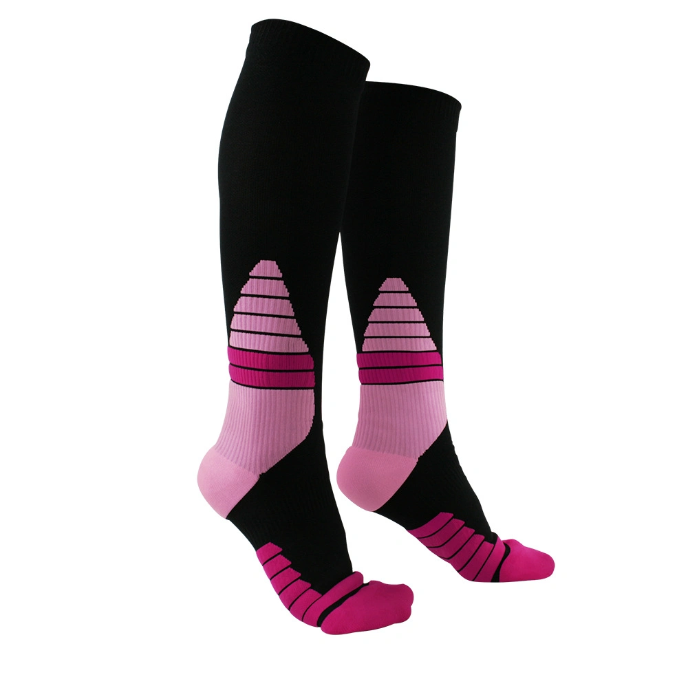 Compression Socks Running Marathon Long Tube Sports Socks, Unisex Knee Length Breathable Hiking Trekking Sock, Knee High Socks for Men and Women Esg17069