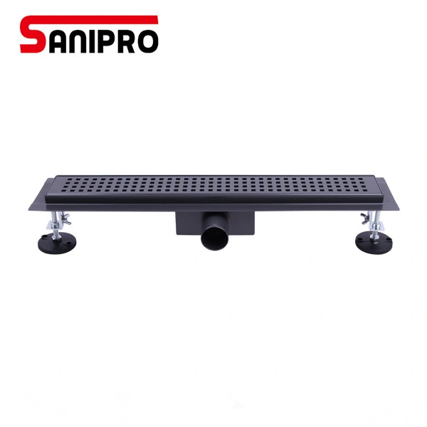 Sanipro 304 Stainless Steel Linear Floor Drain Powder Coated Shower Drain with Ce Certificate
