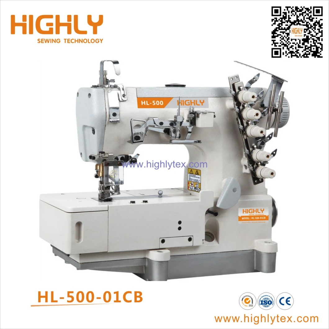 High Speed Flat Bed Edge Rolling Interlock Sewing Machine with Tape Binding