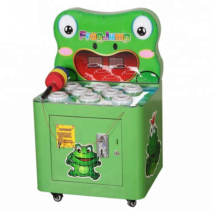 Children Mini Kids Hit Frog Small Coin Operated Video Hammer Game Machine