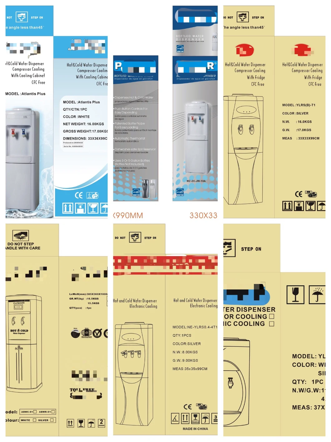 High Quality Stainless Steel Hot and Cold Water Dispenser with Non-Spill Water Guard (YLRS-D3)