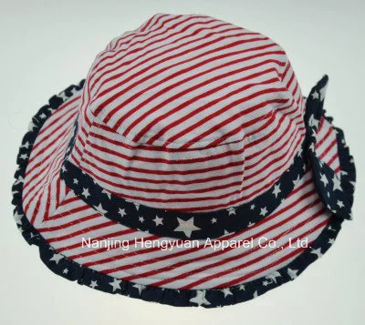 100% Cotton Striped Bucket Hats (HY061501)