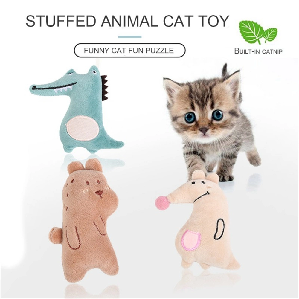 Pet Cute Animal Shape Plush Cat Toy Kangaroo Chew Doll Plush Puppy Stuffed Toy
