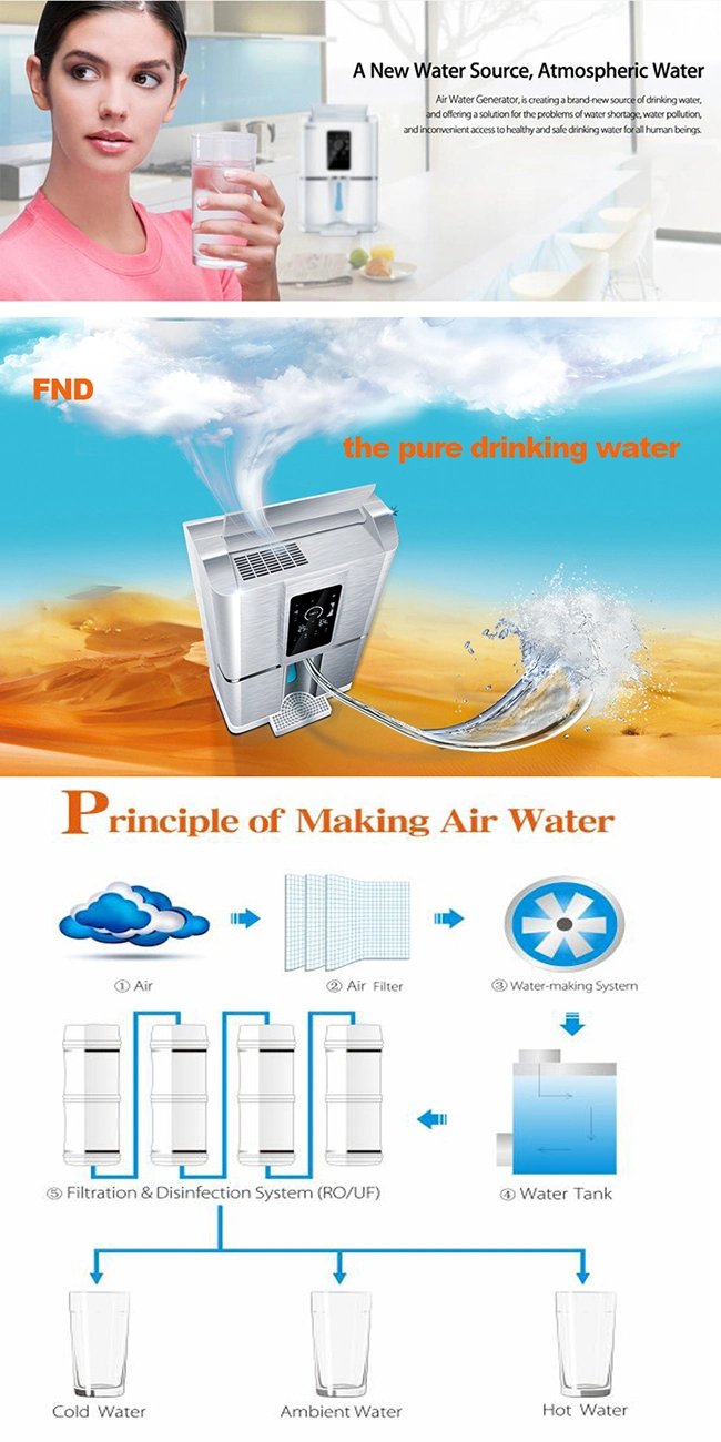 Portable Air Water Dispenser 50L/D, Cold Water