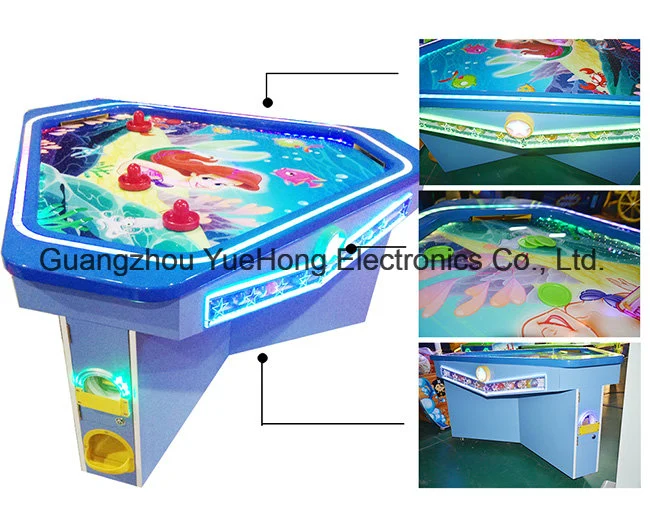 Family Arcade Game Triangle Shape Three Player Air Hockey Arcade for Fec