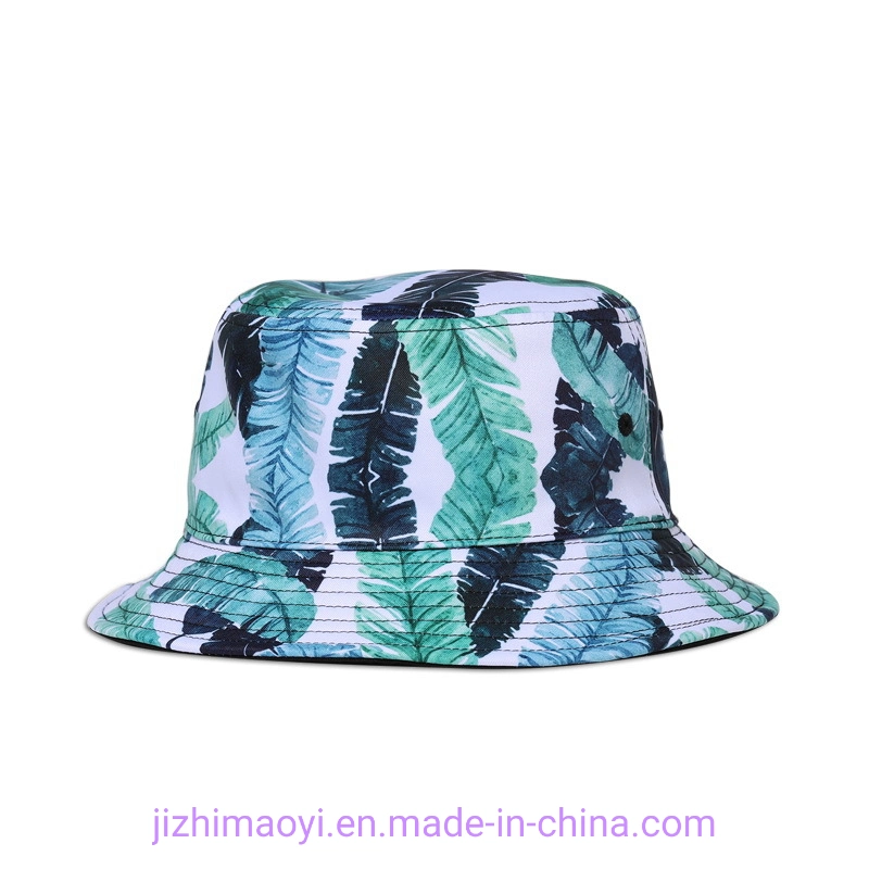 Wholesale Custom Women Fashion Sublimation Embroidered Cotton Fashion Casual Reversible Two Sides Bucket Hat