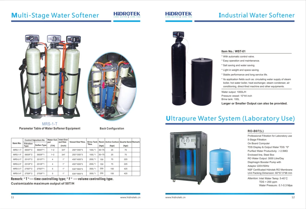 Hidrotek Industrial Water Softener with Multi Flow Options