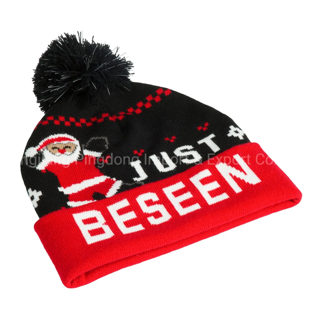 New Winter Festival Xmas Party Hats Kids Caps Women Christmas Knitted Beanies Hat