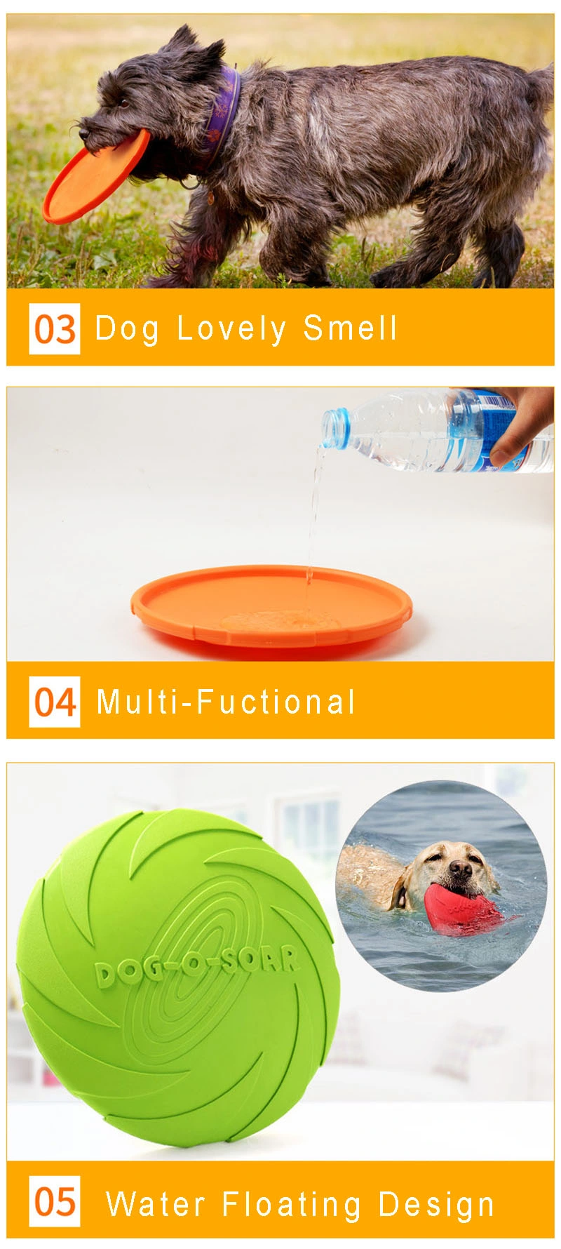 Funny Silicone Dog Flying Discs Resistant Chew Puppy Training Interactive Pet Products