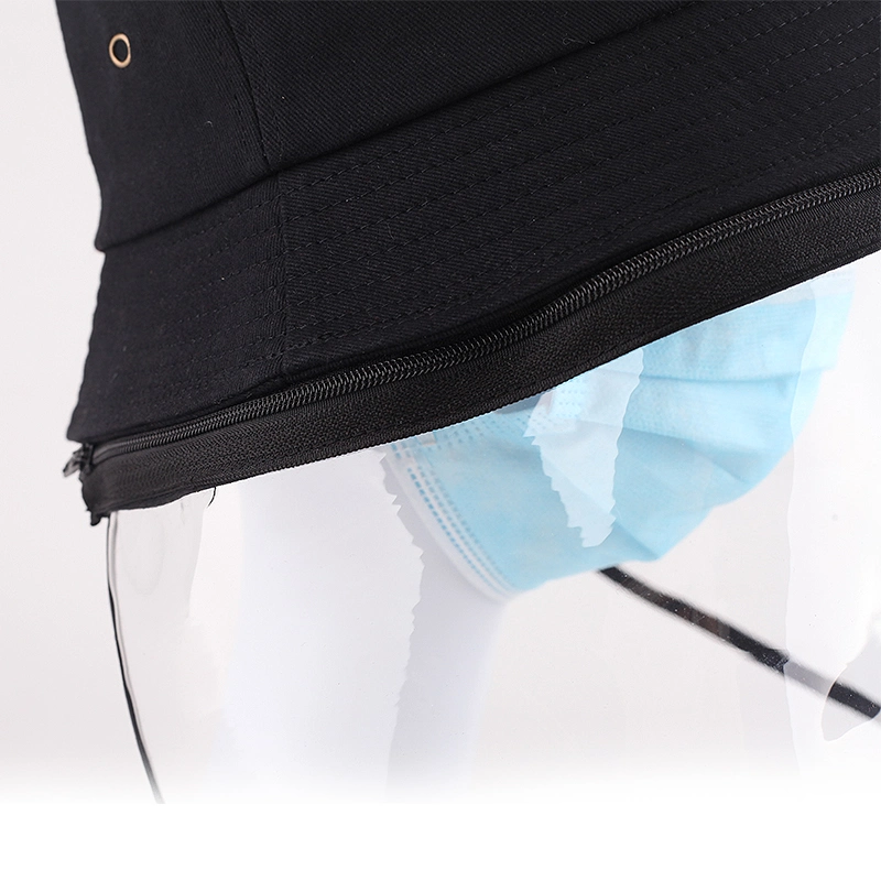 Transparent Face Cover Hat Cover Face Protective Bucket Hat with Detachable TPU