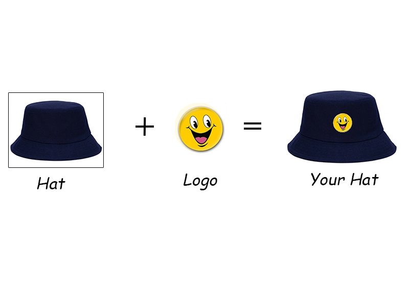 Simple Design 100% Cotton Bucket Hats Adult Customized Logo Solid Color Unisex Cotton Bucket Hat