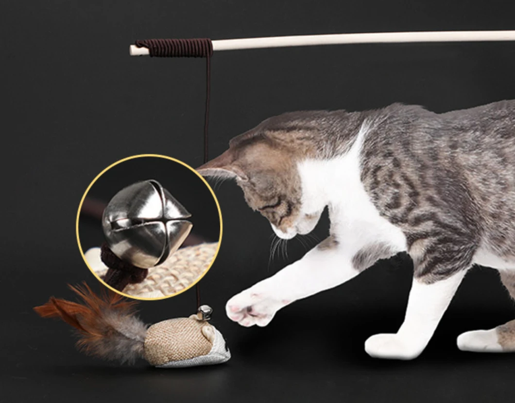 Pet Supplies Funny Cute Cat Teaser Sticks with Feather