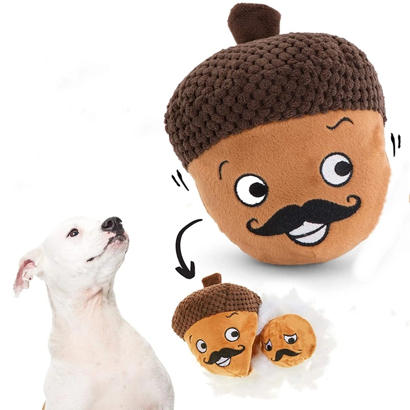 Puppy for Dogs Cat Chew Squeaker Squeaky Toy Monsieur Acron Pet Toys Stuffed Chew Squeaking Plush Pet Toys