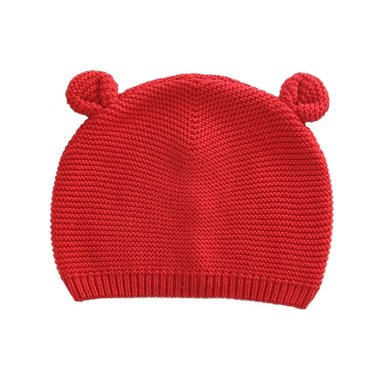 Manufacturer Custom Winter Cartoon Knitted Cotton Kids Hat