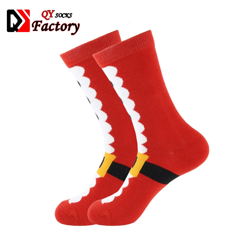 Organic Cotton Colorful Funny Christmas Presents Unisex Dress Crew Socks Women