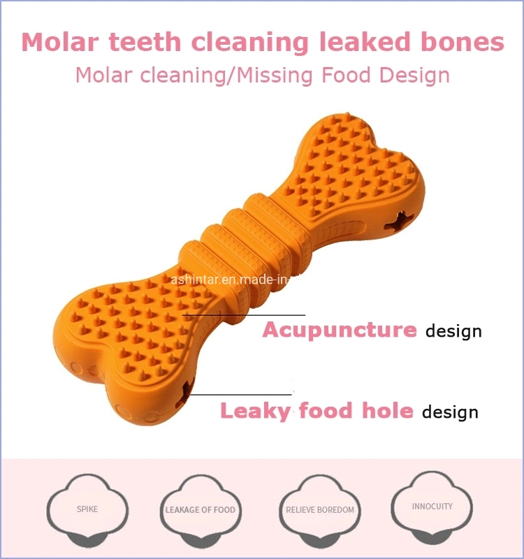 Pet Rubber Toothbrush Natrubber Bite Resistant Chew Dog Toys