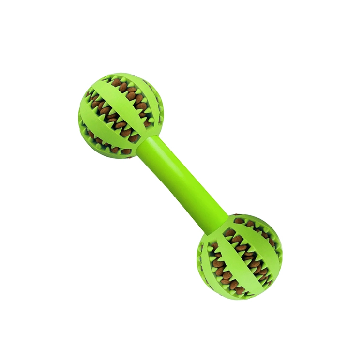 High Quality Rubber Pet Barbell Food Chew Toys Dog Chew Toys