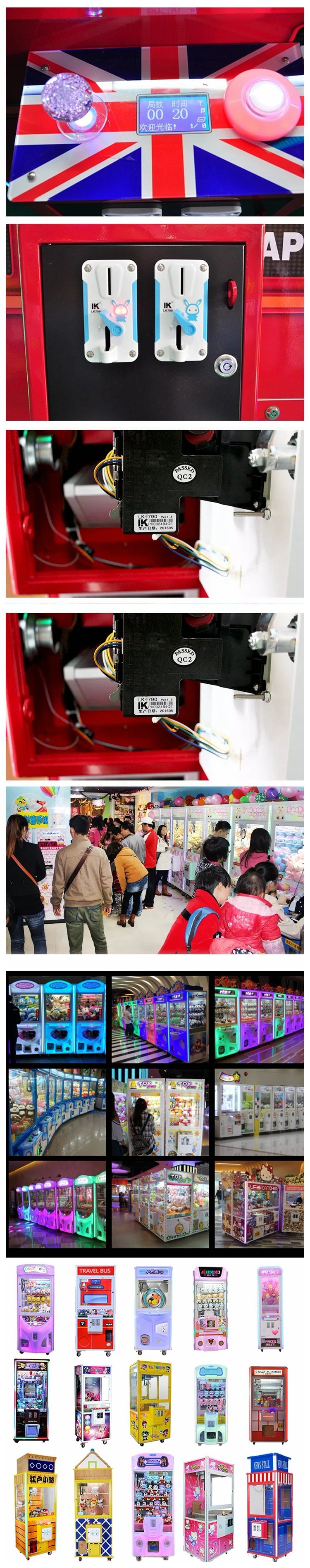 British Style Selling Doll Claw Crane Vending Toy Game Machine