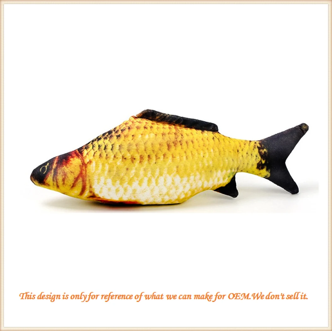 OEM Wholesale Plush Realistic Fish Cat Toys