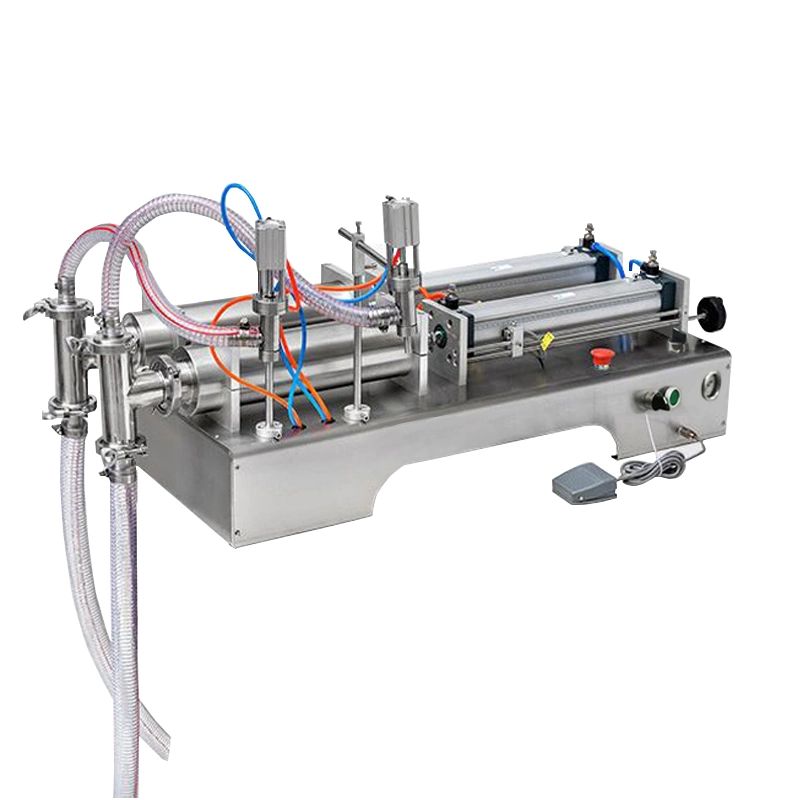 Semi-Auto Pneumatic Horizontal Double Nozzles Shower Gel Liquid Filling Machine