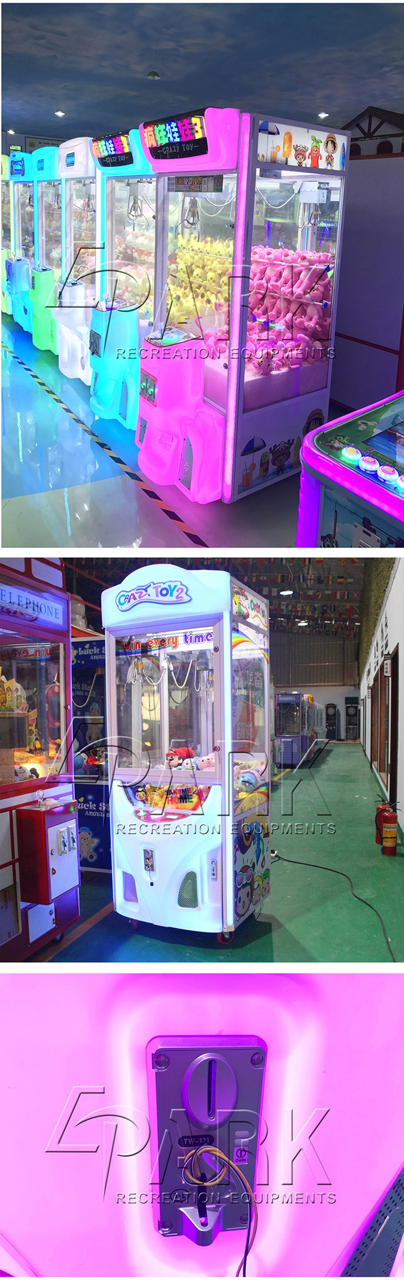 Crazy Toy Claw Crane Game Machine Cheap Mini Claw Machine Factory Supplier