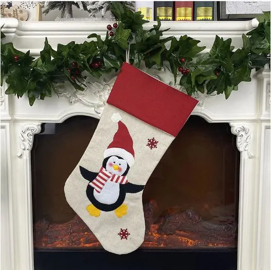 Large New Christmas Socks Creative Santa Claus Snowman Elk Gift Bag Candy Bag Christmas Decoration.