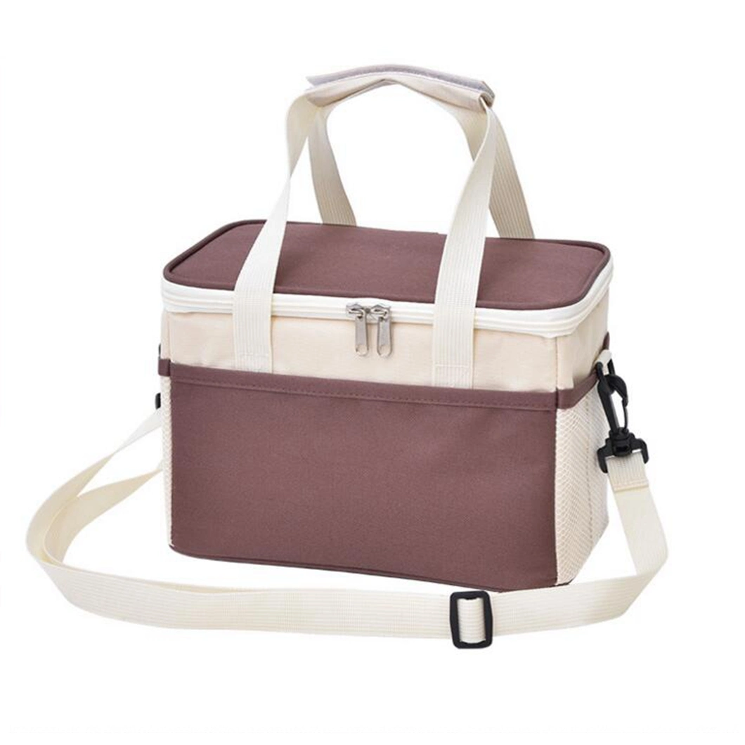 Portable Fashion Shoulder Lunch Bag Tote Cans Cooler Bag