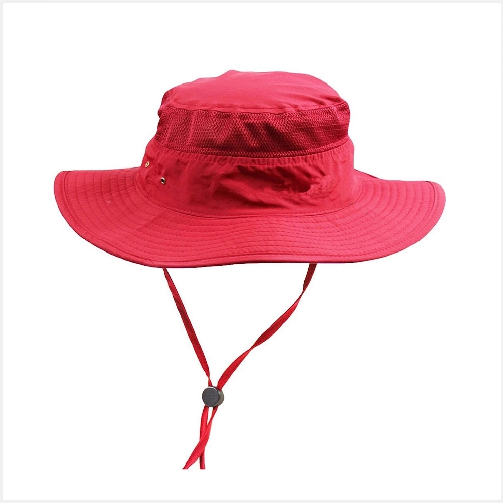 Custom Mesh Sun Hat Large Wide Brim Beach Bucket Hats Fishing Hats with String