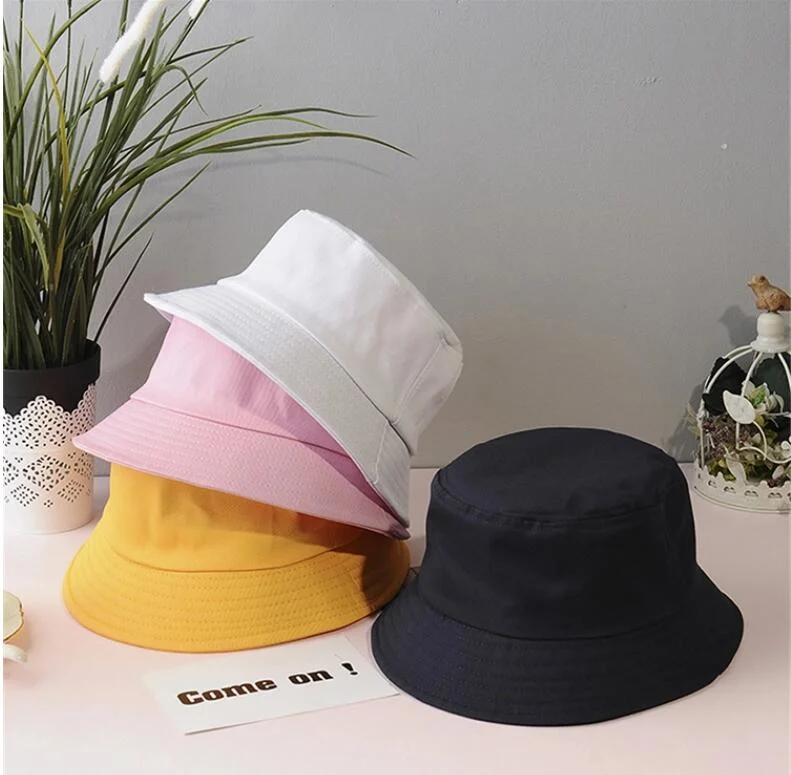Customizable Monochrome Hat Cotton Fisherman Hat Unisex