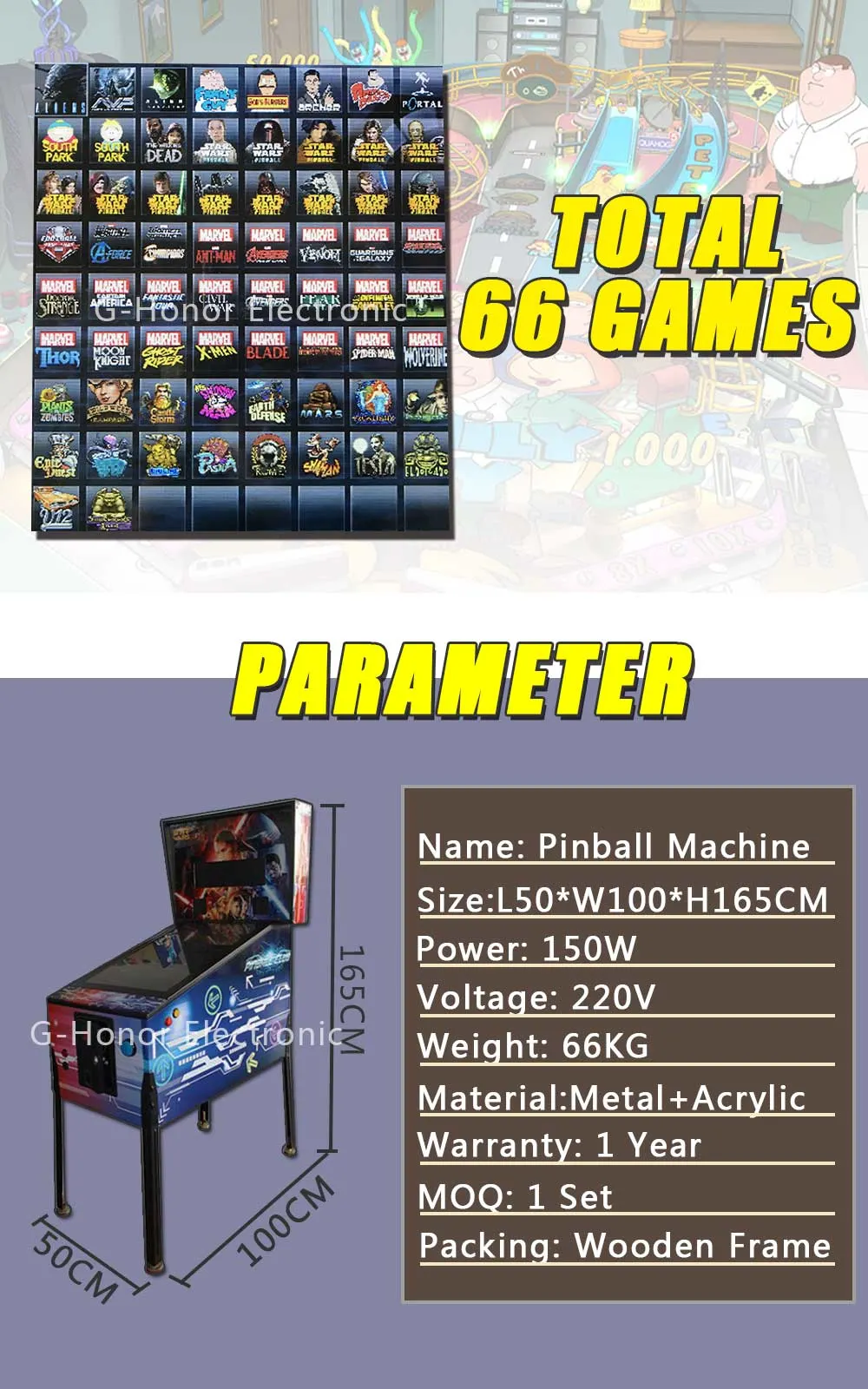 Most Popular 2 Screens Coin Operated Pinball Game Machine Arcade Simulator Pinball Game Arcade Street Fighting Video Game Machine Arcade Pinball