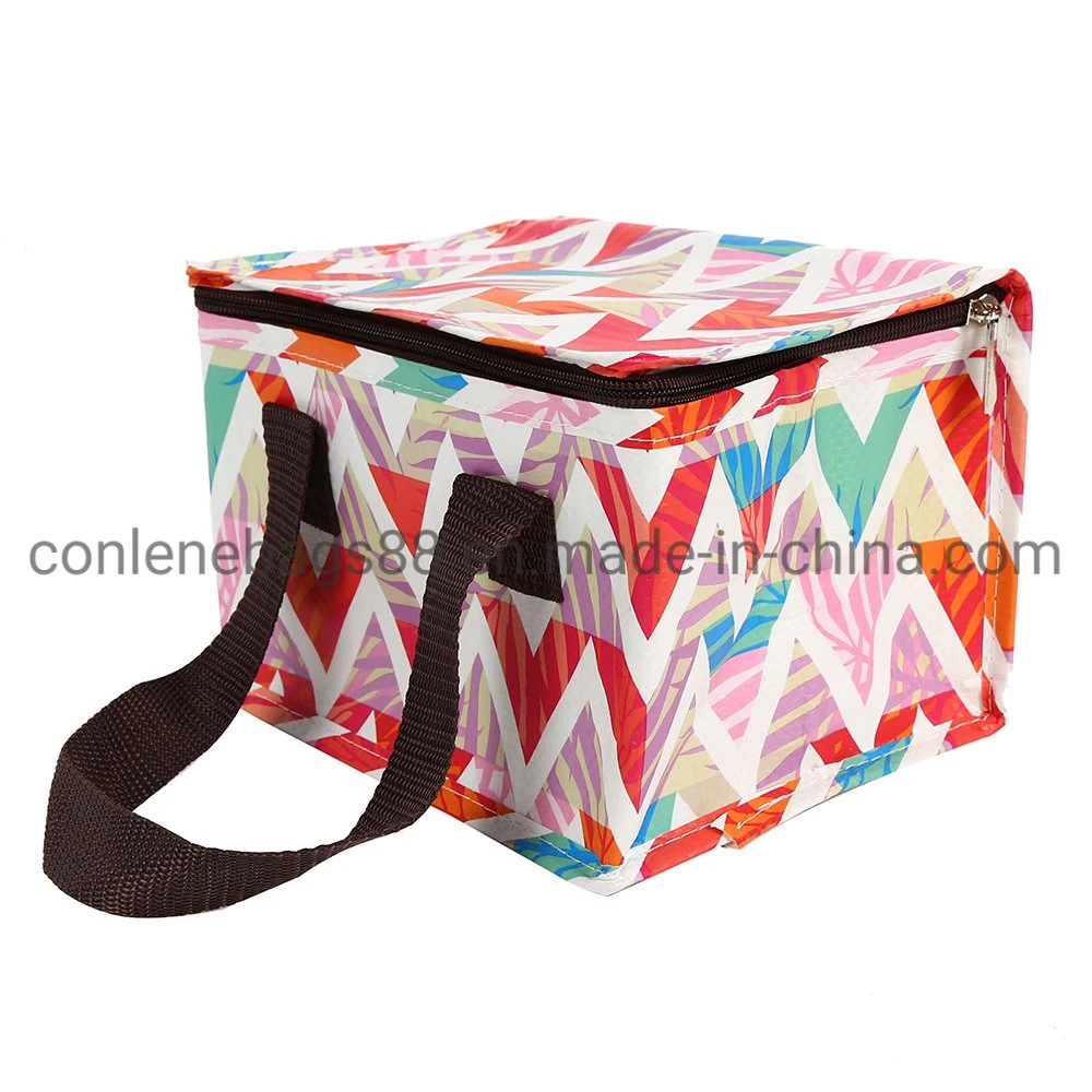 Latest Customized Logo Environmental Foldable Picnic Lunch Storage Cooler Bag