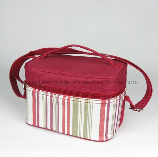 Striped Promotional Outdoor Insulated Picnic Bag, Cooler Lunch Bag, Mommy Cooler Bag