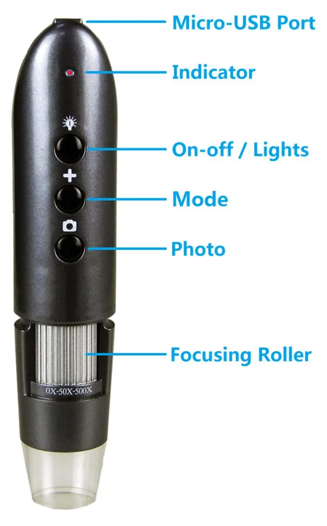 2 in 1 WiFi-USB Digital Wireless Microscope Workshop Tools for Inspection (apv028W2)