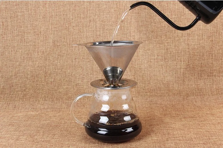 Pour Over Coffee Dripper - Stainless Steel Reusable Drip Coffee Filter